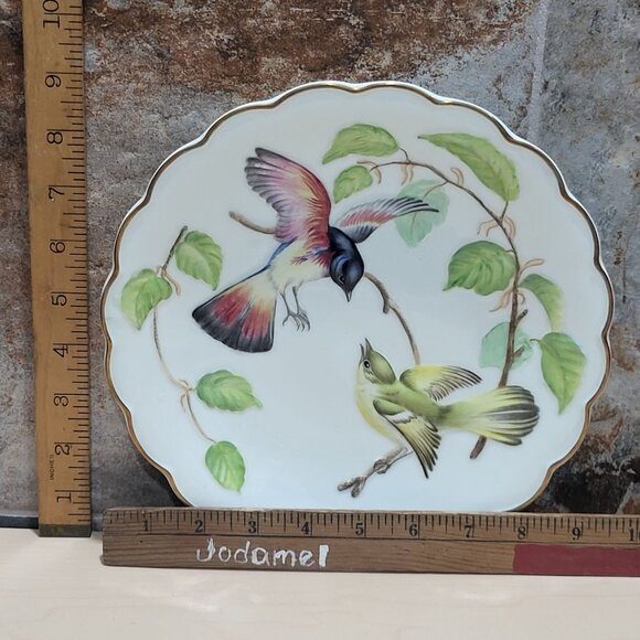 Royal Worcester The Birds of Dorothy Doughty Dessert Plate Redstarts and Beech 1 - Picture 9 of 14